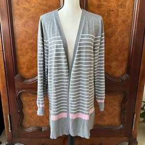 Avenue Striped Cardigan (Size 18/20)